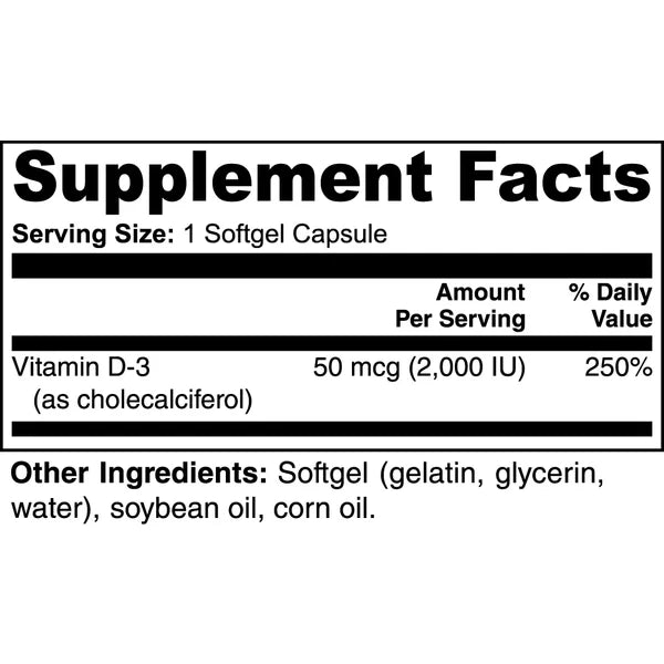 Vitamin D3 2,000 IU